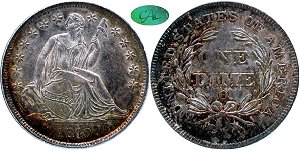 GFRC Open Set Registry - Tenafly 1840 Seated No Drapery 10C