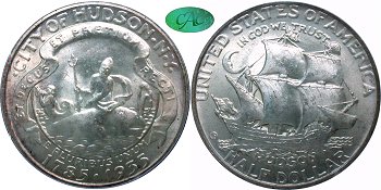 GFRC Open Set Registry - nacnud 1935 Early Commemorative Hudson 50C