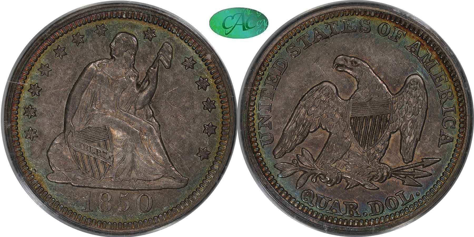 GFRC Open Set Registry - MIKE VERHULST 1850 Seated  25C