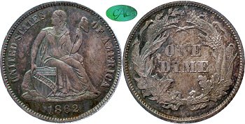 GFRC Open Set Registry - Gerry Fortin 1862 Seated  10C