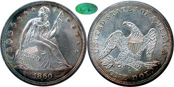 GFRC Open Set Registry - Mountain Home_ 1840-1866 Seated No Motto $1