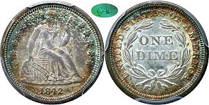 GFRC Open Set Registry - Dale Miller 1842 Seated  10C