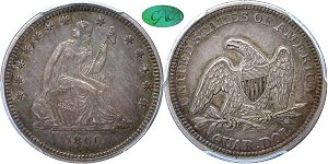 GFRC Open Set Registry - Iowa Collection III 1860 Seated  25C