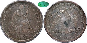 GFRC Open Set Registry - Tenafly 1873 Seated No Arrows, Closed 3 25C