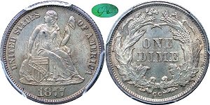 GFRC Open Set Registry - Dale Miller 1877 Seated  10C