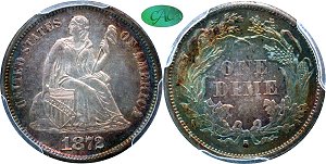 GFRC Open Set Registry - Newtown 1872 Seated  10C