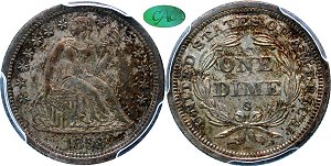 GFRC Open Set Registry - Dale Miller 1858 Seated  10C