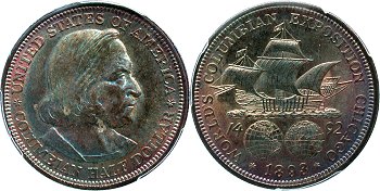GFRC Open Set Registry - nacnud 1892 - 1893 Early Commemorative Columbian 50C
