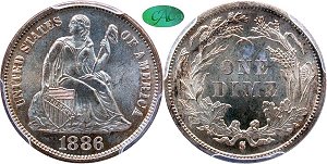 GFRC Open Set Registry - Tim Cook MD 1886 Seated  10C