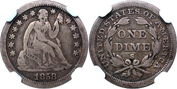 GFRC Open Set Registry - PA Working Guy 1858 Seated  10C