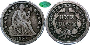 GFRC Open Set Registry - Dallas 1856 Seated  10C