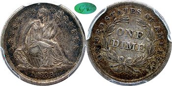 GFRC Open Set Registry - Coulombe Family 1838 Seated  10C