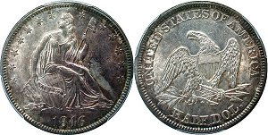 GFRC Open Set Registry - Herms Halves 1846 Seated  50C