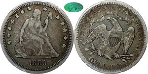 GFRC Open Set Registry - Iowa 1880 Seated  25C