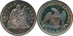 GFRC Open Set Registry - BIG BLUE 1849 Seated  25C
