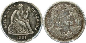 GFRC Open Set Registry - Whiskey Creek 1861 Seated  10C