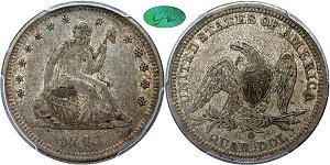 GFRC Open Set Registry - Iowa 1843 Seated  25C