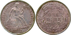 GFRC Open Set Registry - Dale Miller 1871 Seated  10C