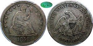 GFRC Open Set Registry - Mountain View 1858 Seated  25C