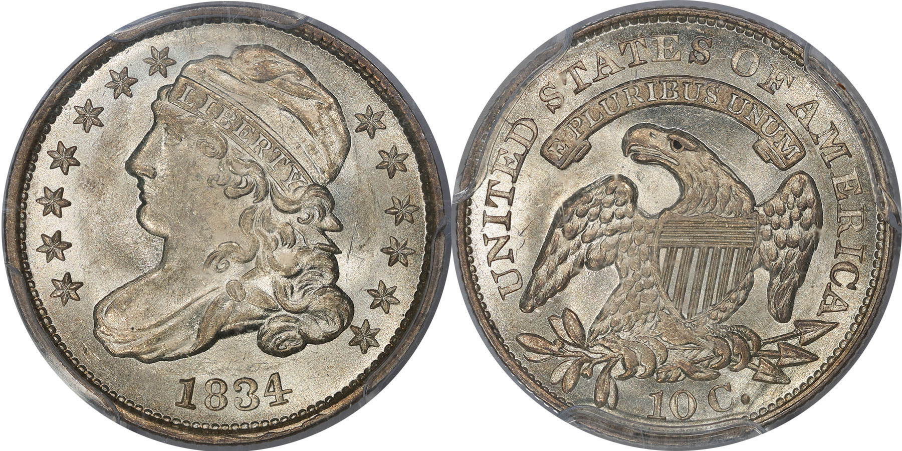 Capped Bust 10C 1834