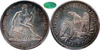 GFRC Open Set Registry - Newtown 1862 Seated  50C