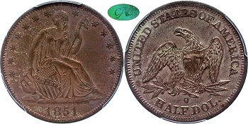 GFRC Open Set Registry - Newtown 1851 Seated  50C