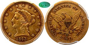 GFRC Open Set Registry - Lizard King 1843 Gold Liberty G$2.5