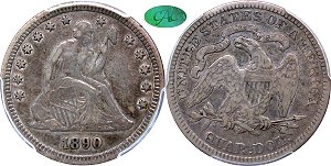 GFRC Open Set Registry - Wild and Wonderful in WV 1890 Seated  25C