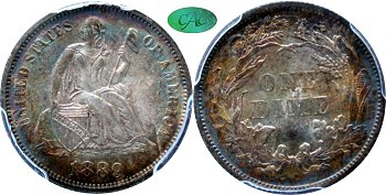 GFRC Open Set Registry - Coulombe Family 1889 Seated  10C