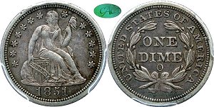 GFRC Open Set Registry - Big Frankie 1851 Seated  10C