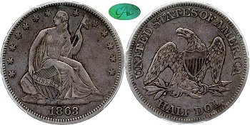GFRC Open Set Registry - TGM 1863 Seated  50C