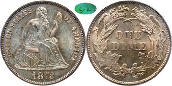 GFRC Open Set Registry - Gerry Fortin 1873 Seated No Arrows, Closed 3 10C