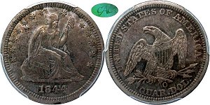 GFRC Open Set Registry - Iowa 1844 Seated  25C