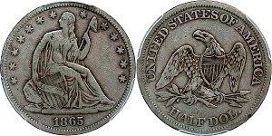 GFRC Open Set Registry - Civil War 1865 Seated  50C
