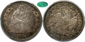 GFRC Open Set Registry - Iowa 1891 Seated  25C