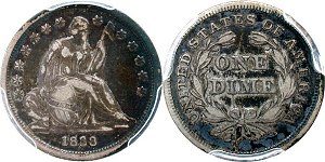 GFRC Open Set Registry - Sacandaga 1838 Seated  10C