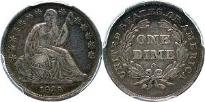 GFRC Open Set Registry - Sacandaga 1839 Seated  10C