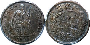 GFRC Open Set Registry - Piedmont 1868 Seated  10C