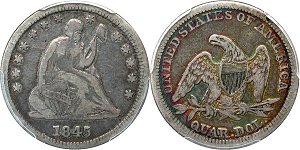 GFRC Open Set Registry - West Side 1845 Seated  25C