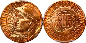 GFRC Open Set Registry - Hampden 1915 Early Commemorative Pan-Pacific G$1