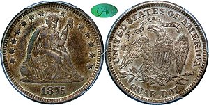 GFRC Open Set Registry - Tenafly 1875 Seated  25C