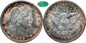 GFRC Open Set Registry - LABELMAN87 1905 Barber  25C