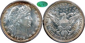 GFRC Open Set Registry - LABELMAN87 1906 Barber  25C
