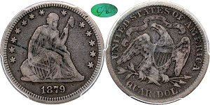 GFRC Open Set Registry - Iowa Collection III 1879 Seated  25C