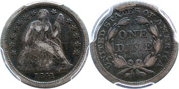 GFRC Open Set Registry - Dale Miller 1841 Seated  10C