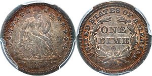 GFRC Open Set Registry - Sacandaga 1854 Seated  10C