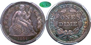 GFRC Open Set Registry - Tenafly 1841 Seated  10C