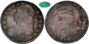 GFRC Open Set Registry - nacnud 1826 Capped Bust  50C
