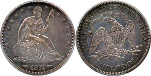 GFRC Open Set Registry - Herms Halves 1874 Seated  50C