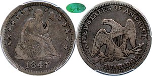 GFRC Open Set Registry - Dale Miller 1847 Seated  25C